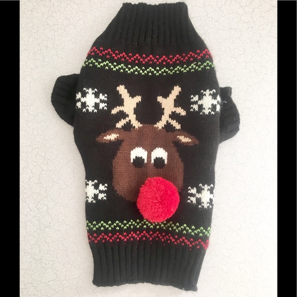 Adorable Rudolph doggie sweater! - Picture 1 of 7